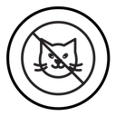 No cats allowed icon