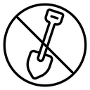 No digging sign icon