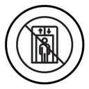 No Elevator Sign icon