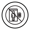 No Elevator Sign icon