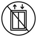 No Elevator Sign icon