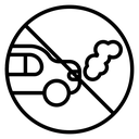 No exhaust gases sign icon
