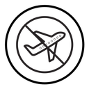 No flight or fly zone icon