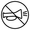 No horn sign icon