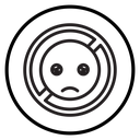No kid allowed Black Outline icon