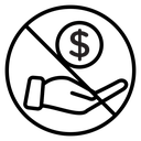 No money sign 2 icon