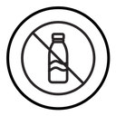 No plastic bottle icon