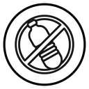 No plastic bottle icon