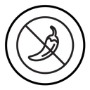 No spicy hot chilli icon