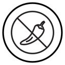 No spicy hot chilli icon