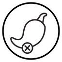 No spicy hot chilli icon