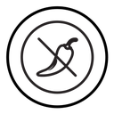 No spicy hot chilli icon