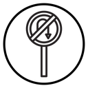 No U turn sign icon