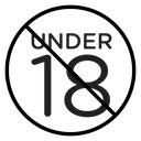 No under eighteen sign icon