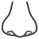Nose Front View Black Outline icon
