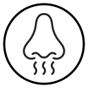 Nose with smoke icon