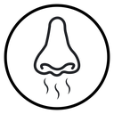 Nose with smoke icon