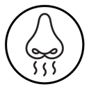 Nose with smoke icon