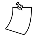 Notepaper with Push Button icon
