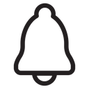 Notification Bell Black Outline icon