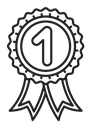 Number one medal icon