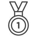 Number one medal icon