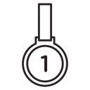 Number one medal icon