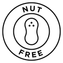 Nut Free Black Outline icon