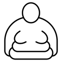 Obesity Seated Figure icon