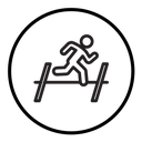 Obstacle race icon