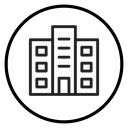 Office building Black Outline icon