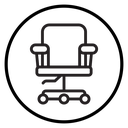 Office chair Black Outline icon
