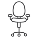 Office Chair Black Outline icon