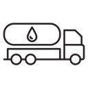 Oil tank truck icon