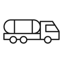 Oil tank truck icon