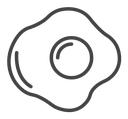 Omelet Black Outline icon