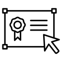 Online Education Certificate icon