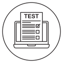 Online exam test icon