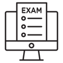 Online exam test icon