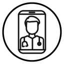 Online medical consultation icon