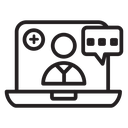 Online medical consultation icon
