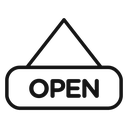 Open and closed sign icon