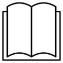 Open Book 2 Black Outline icon