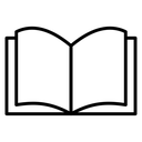 Open book Black Outline icon