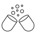 Open capsule pill Black Outline icon
