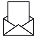 Open envelope 3 icon