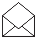 Open envelope 2 icon