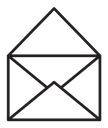Open envelope icon
