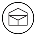 Open envelope icon