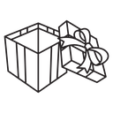 Open gift box icon